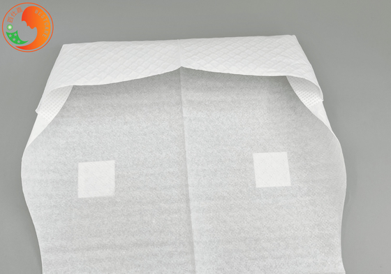 White Disposable Baby Bibs With Pouch Biodegradable100% Pure Cotton Messy Free OEM ODM